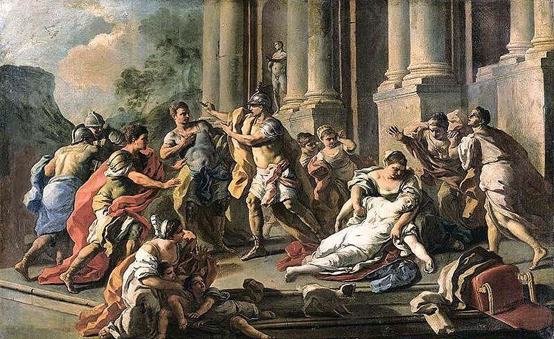Francesco de mura Horatius Slaying His Sister after the Defeat of the Curiatii china oil painting image